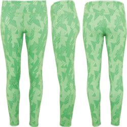 TriDri Ladies Performance Crossline Green Leggings
