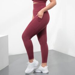 Tombo Core Burgundy Pocket Leggings