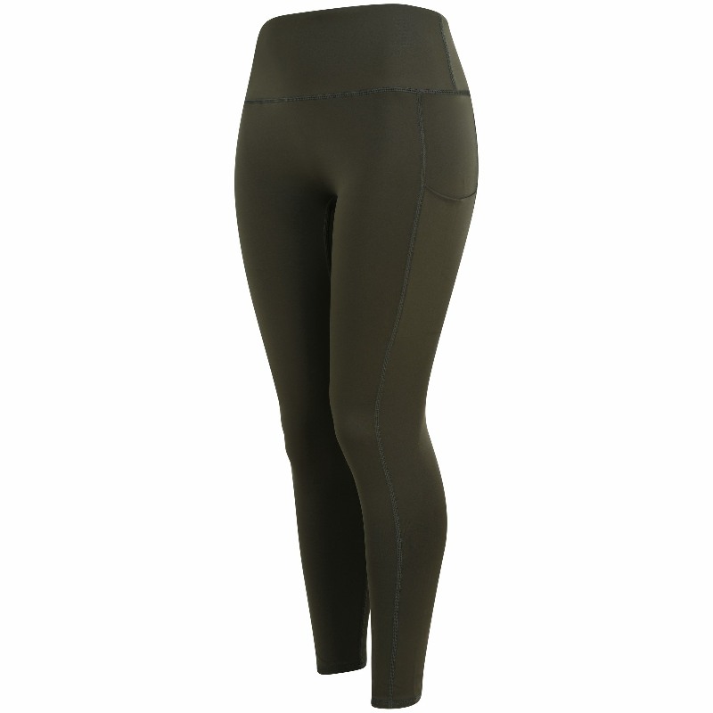 Tombo Core Olive Green Pocket Leggings - Image 2