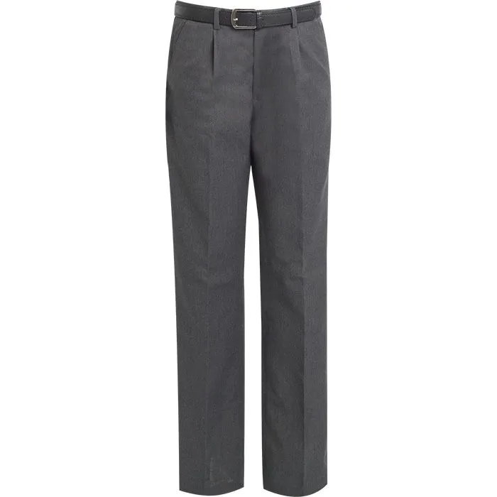 Banner Plymouth Pleated Boys Grey School Trousers