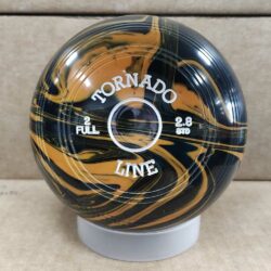 Metrolux Tornado Line Orange & Black Marble Bowls Front