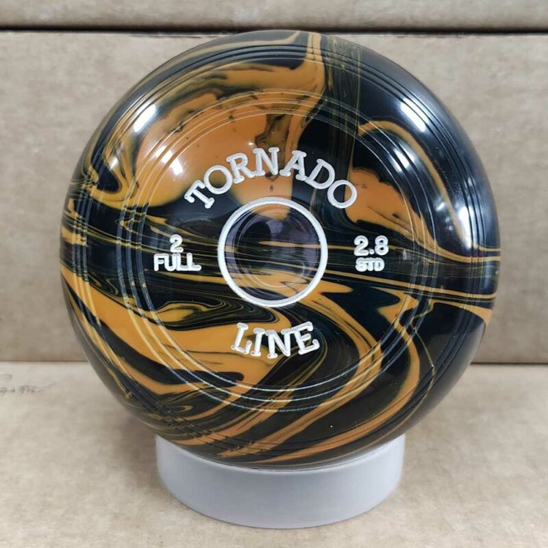 Metrolux Tornado Line Orange & Black Marble Bowls Front