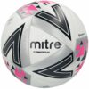 Mitre Ultimatch Plus White Pink Silver Football